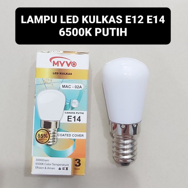 Lampu Kulkas LED 6500K Putih E12 E14