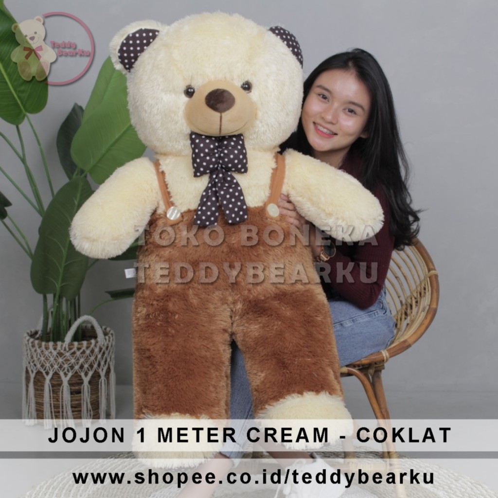 Boneka Teddy Bear JOJON Super Jumbo Besar 100cm 1m 1meter Beruang JOJON