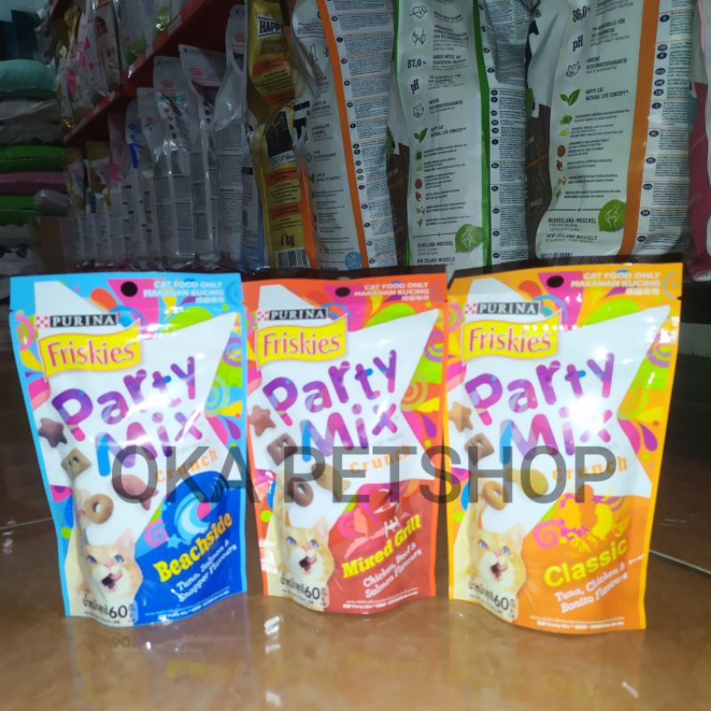 Party Mix All Varian 60gr - CEMILAN SNACK KUCING PARTY MIX