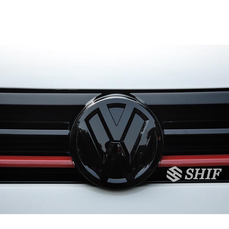 2pcs Stiker Emblem Logo Volkswagen Golf MK6 7 7.5 Warna Hitam Glossy