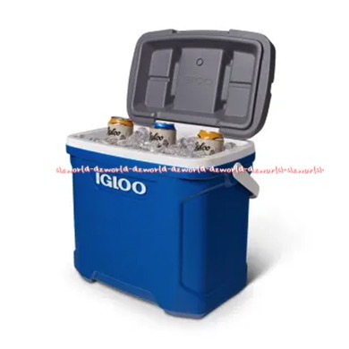 Igloo 28L Kotak Pendingin Seri latitude Blue Red Iglo Cooler Box With Handle 28 Litter Alat Tempat Menjaga Minuman Tetap Dingin 3Hari Warna Merah Biru Igloo