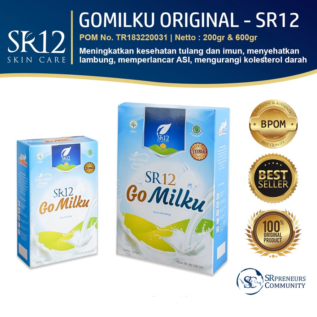 

SR12 GO MILKU SUSU ETAWA ORIGINAL / GOMILKU SUSU KAMBING KUALITAS PREMIUM / GOAT MILK SUSU BUBUK BPOM