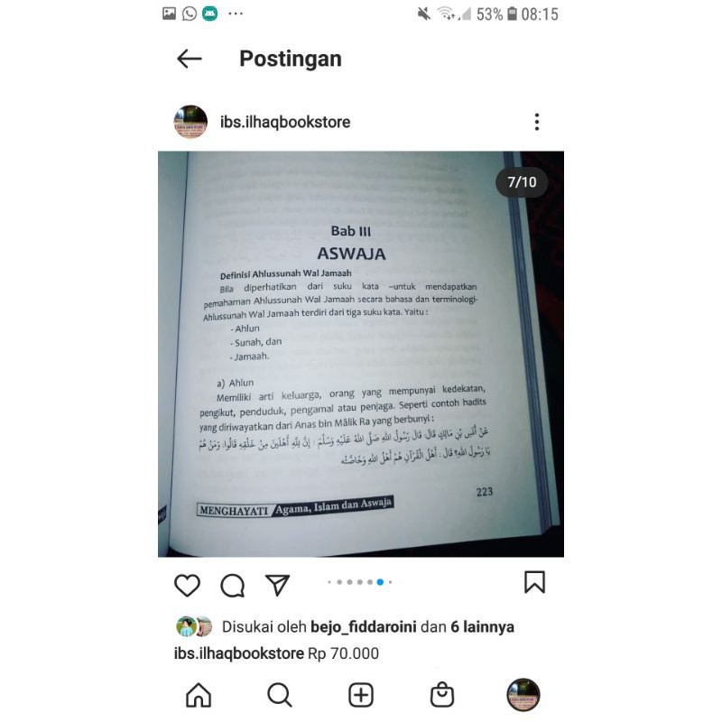 Menghayati agama islam dan aswaja