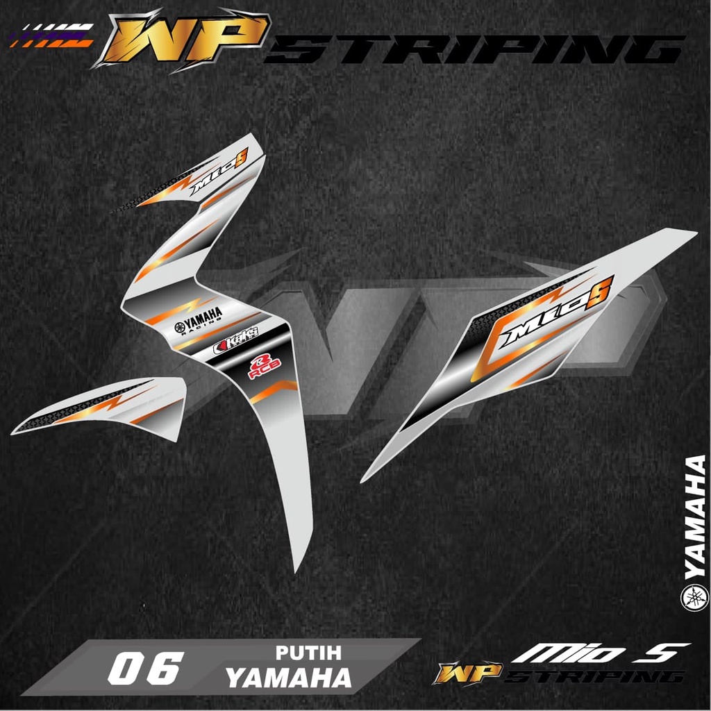 STIKER STRIPING MIO S / STCIKER VARIASI LIST SKOTLET MOTOR YAMAHA MIO S - 06