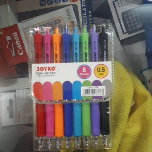 

Pulpen gel warna 8 warna joyko cetrek GPC-278