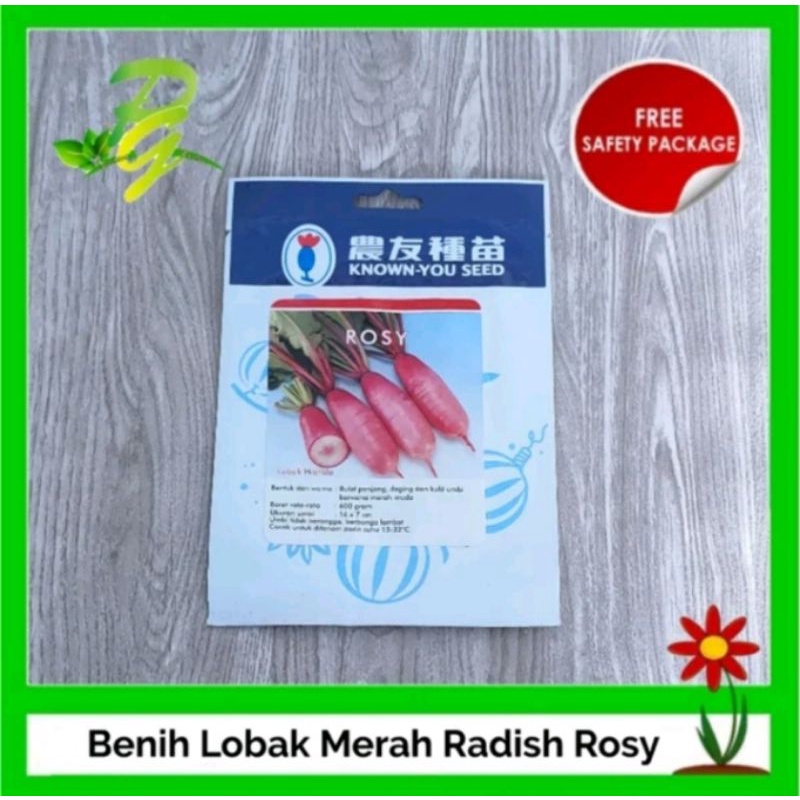 Jual Benih Lobak Merah Radish Rosy Kys Original Pack 5 Gram Shopee