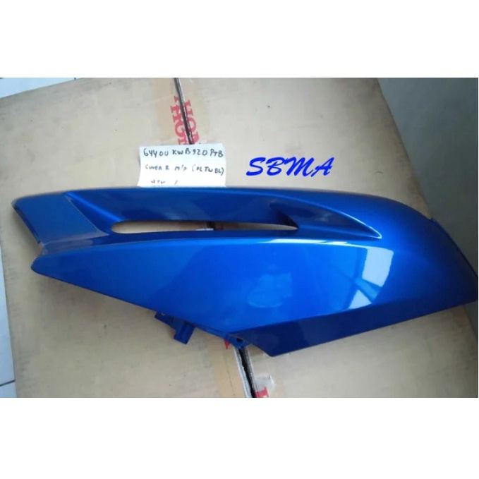 COVER SAYAP KANAN BIRU TERANG BLADE OLD KARBU MATA 1 LAMPU 1 ORIGINAL ASLI AHM HONDA 64400KWB920PTB 