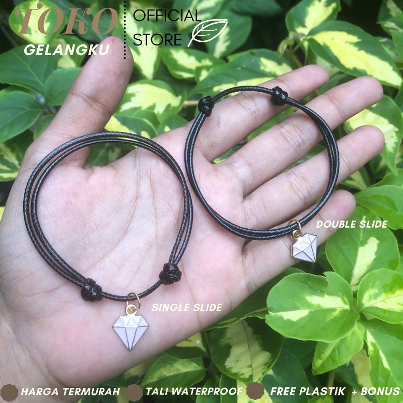 Gelang Karakter ( Berlian Pink ) / Gelang Viral Hits Kekinian untuk wanita pria  / Gelang Tali Waterproof Premium Anti Air / Gelang couple