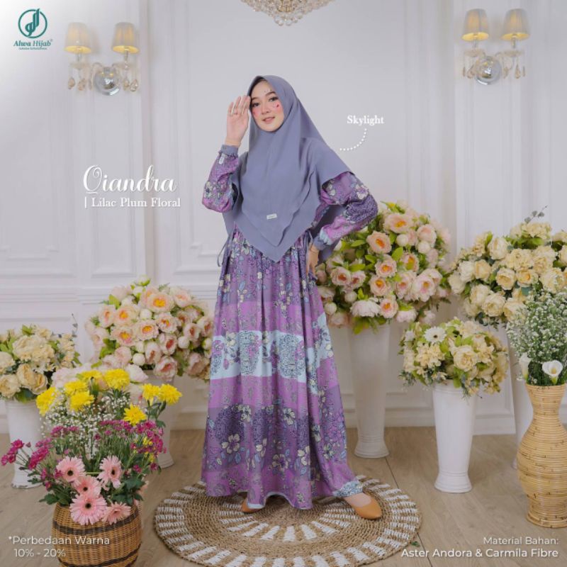Qiandra gamis set/do by Alwa Hijab