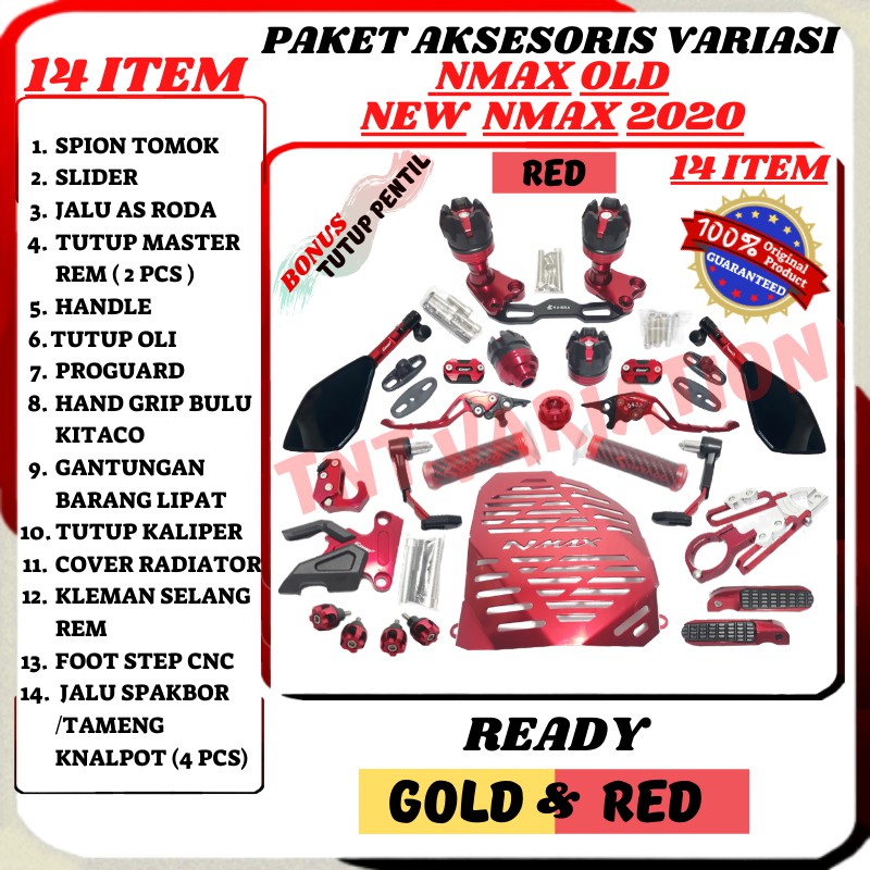 Paket Aksesoris Variasi Motor Nmax / New Nmax 2020 14 Item