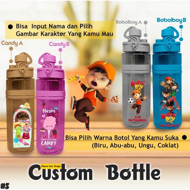 Taurielstore Botol Minum Custom Boboiboy Blackpink Cars Car Doraemon Candy Blaze Daisy Duck Cat Shopee Indonesia