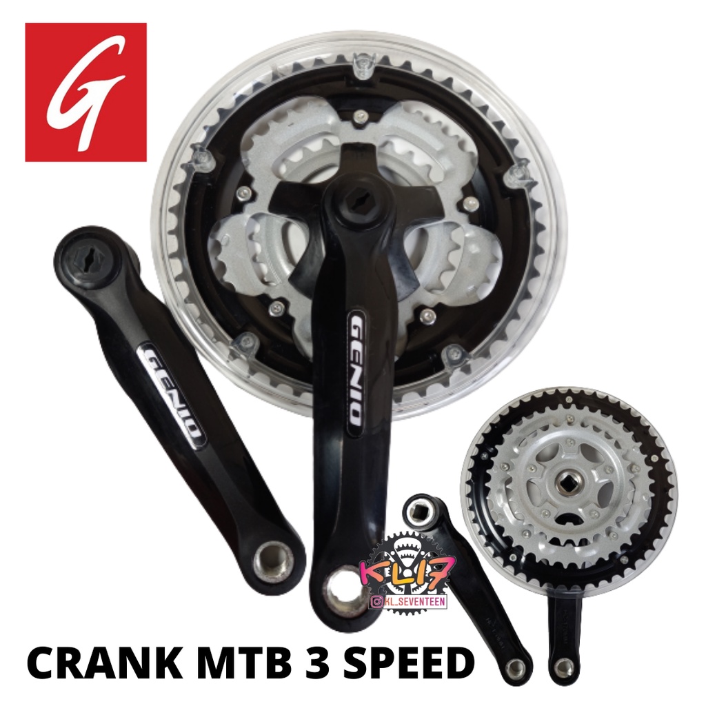 CRANK GENIO 3 SPEED CRANK SEPEDA GUNUNG MTB FEDERAL CRANK MTB MURAH