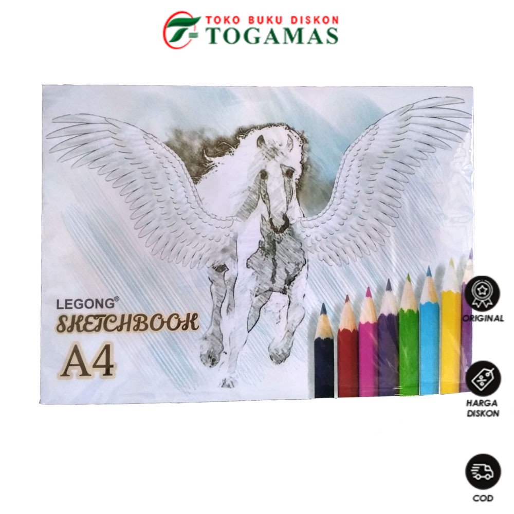 

TERMURAH !! SKETCH BOOK BUKU GAMBAR A4 LEM MIX LEGONG
