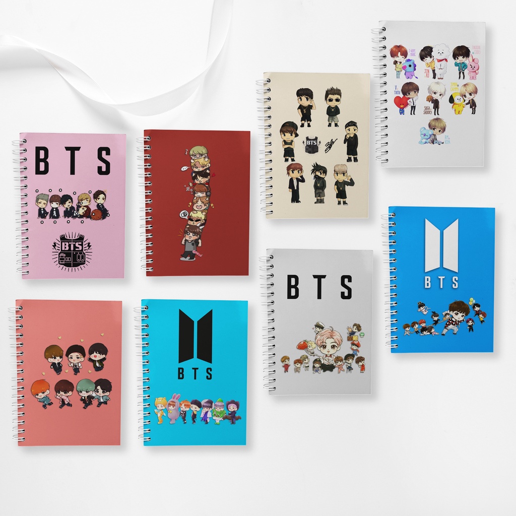

Note Book Spiral Large (10 cm X 14 cm) Edisi BTS / Notebook A6 Custom / Seminar Kit Surabaya