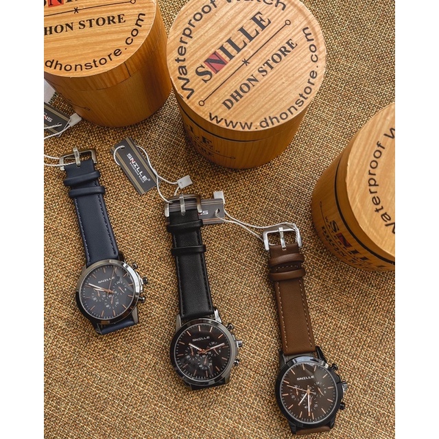 Jam Tangan pria  SNILLE gratis gelang dan kalung (DHONSTORE)