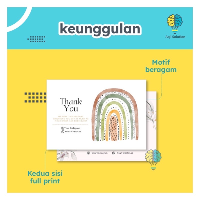 THANKS CARD FREE DESAIGN KARTU UCAPAN TERIMAKASIH OLSHOP/ THANKS THANKYOU CARD