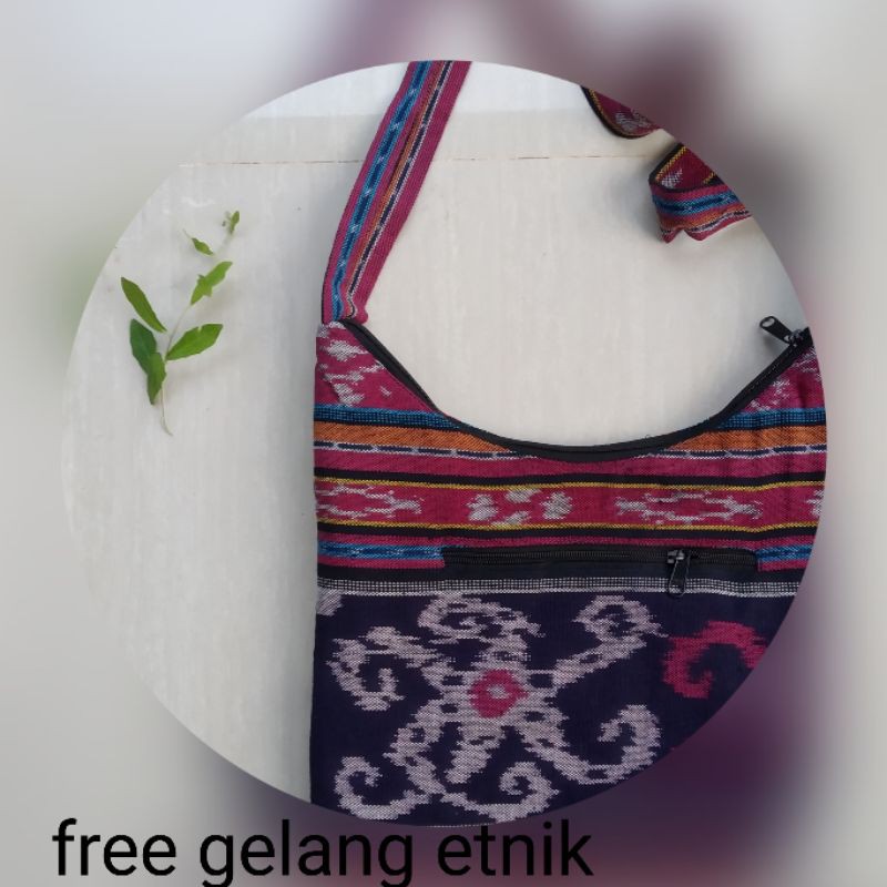 Tas Slingbag MOTIF  lombok FREE GELANG LILIT