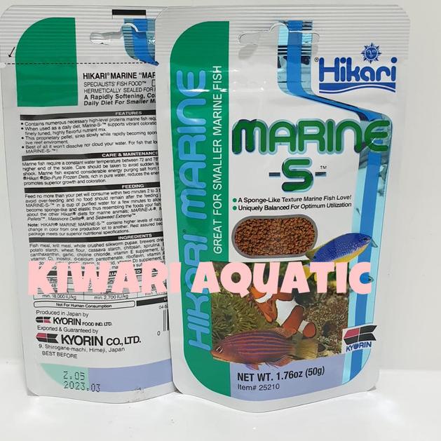 ♦ Hikari Marine S 50g / 50gr / 50 gr / gram Makanan Ikan Hias Laut ○