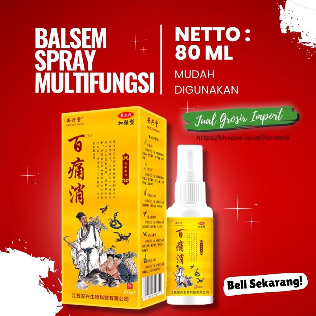 Rheuma Salve Balm Balsem Spray Nyeri Lutut Leher Rematik Praktis