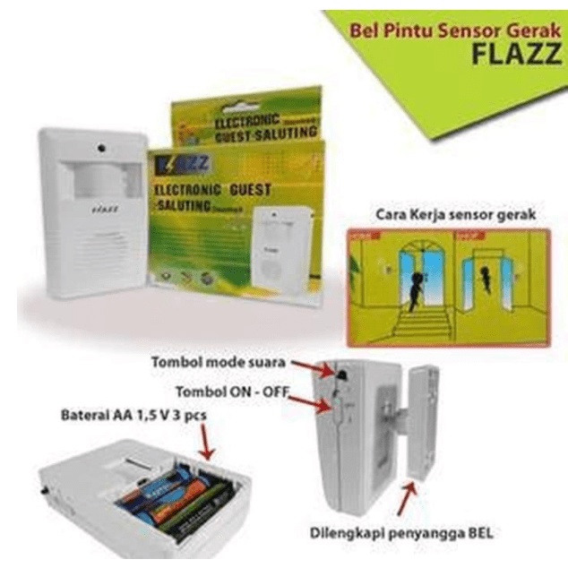 Bel Pintu Sensor Gerak Flazz / Electronic Guest Saluting Wireless