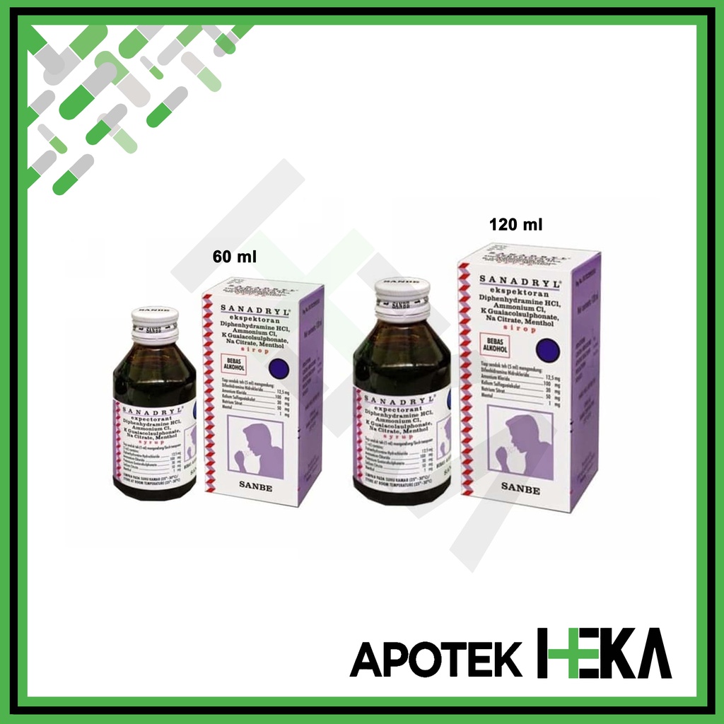 Sanadryl Sirup Expectorant - Syrup Obat Batuk Berdahak (SEMARANG)