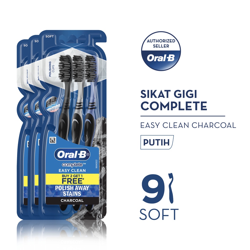 Jual Oral-B Sikat Gigi Toothbrush Complete Easy Clean Charcoal 3s ...