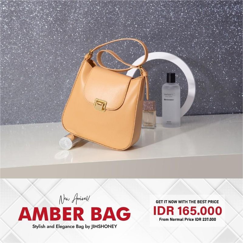 FREE EXCLUSIVE BOX TAS SELEMPANG WANITA UNIK JIMS HONEY JH AMBER BAG BRANDED MEWAH KADO CANTIK UNIK