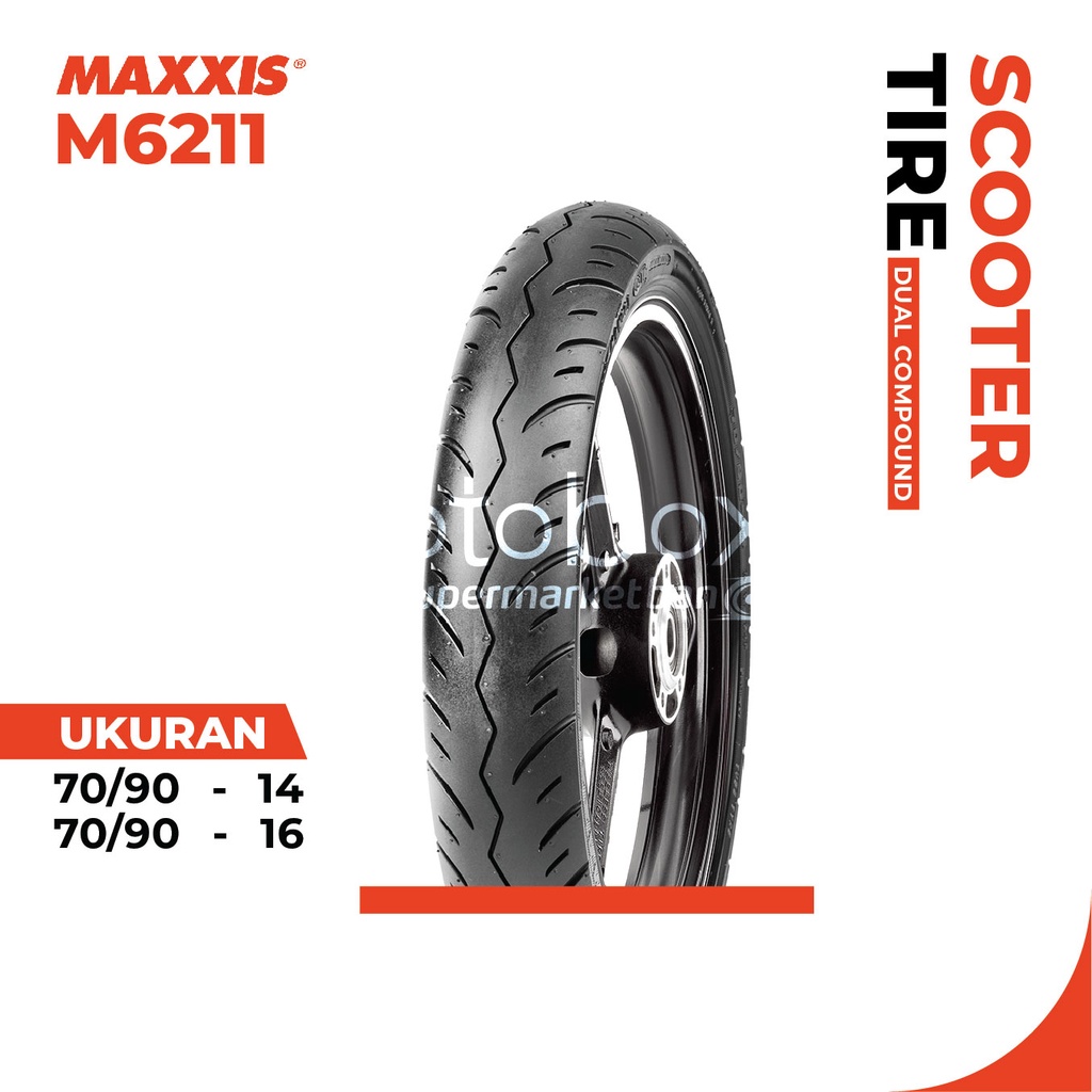 Ban Luar Motor Maxxis M6211 Tubeless Ring 16 Ukuran 70/90