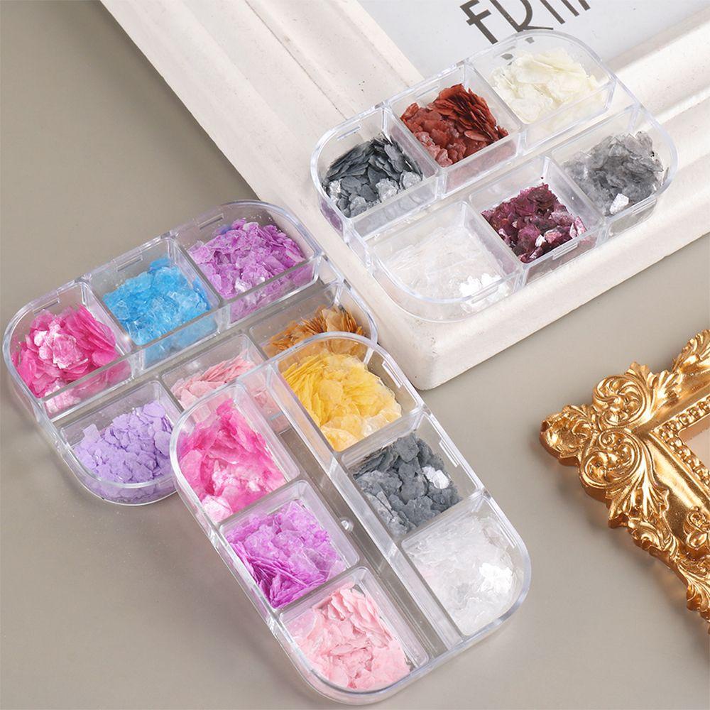 Solighter Nail Flakes Texture Shimmer Nails Slices Irregular