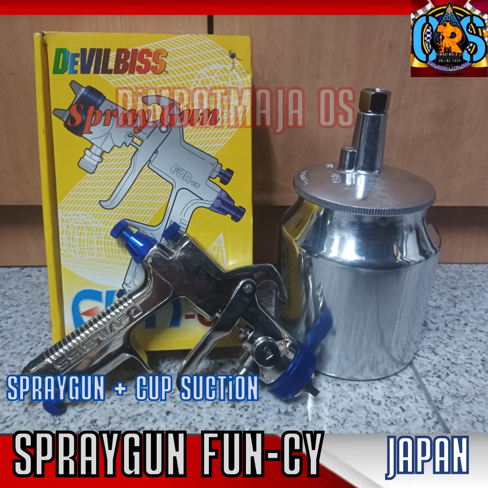 Spraygun devilbiss Fun-cy 1.5mm Suction/Alat spray Cat Alat semprot cat spay gun cat LVMP Original