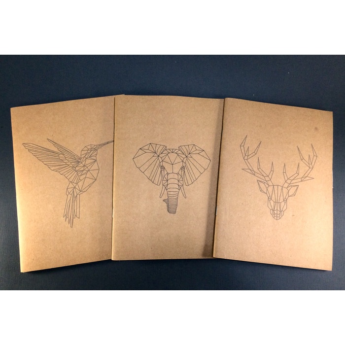 

Terlaris buku tulis | A5 | bookpaper | kraft | custom - POLIGONAL GAJAH, ISI POLOS