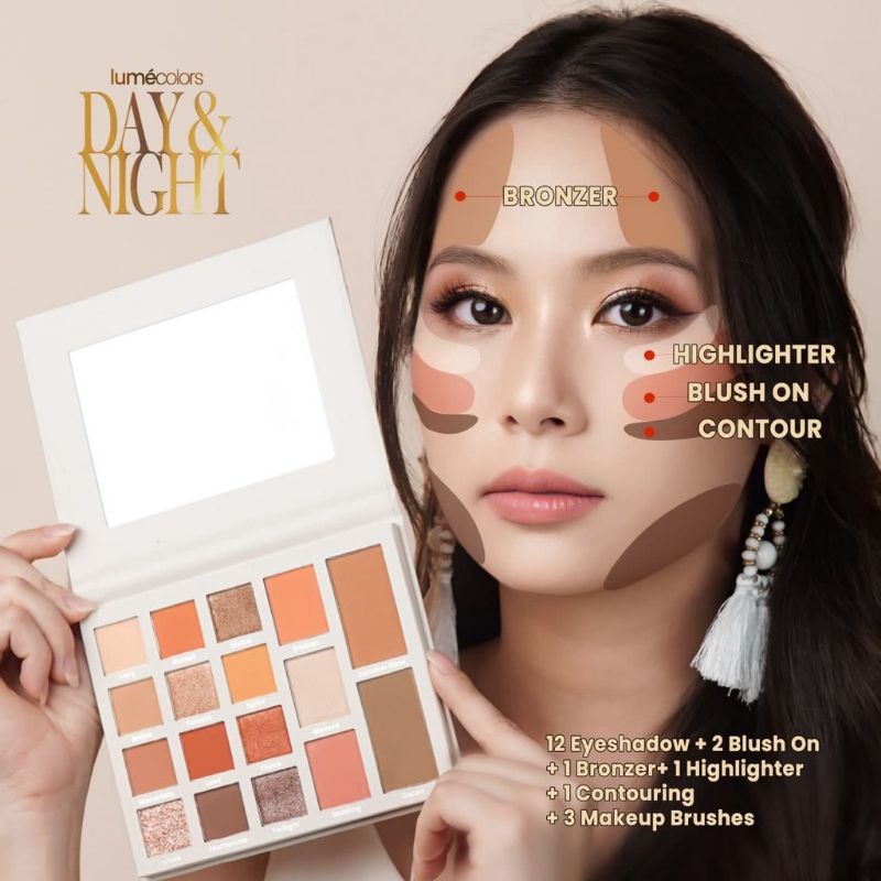 Free Brush | Lumecolors Day Night Pallete Pigmented &amp; Blendable