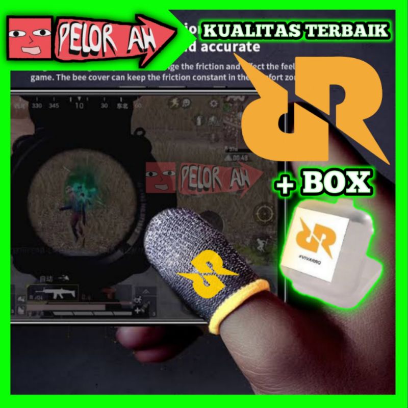 SARUNG JEMPOL GAMING EVOS MURAH | SARUNG JARI JEMPOL EVOS BTR RRQ ORIGINAL GAMING FF ML PUBG