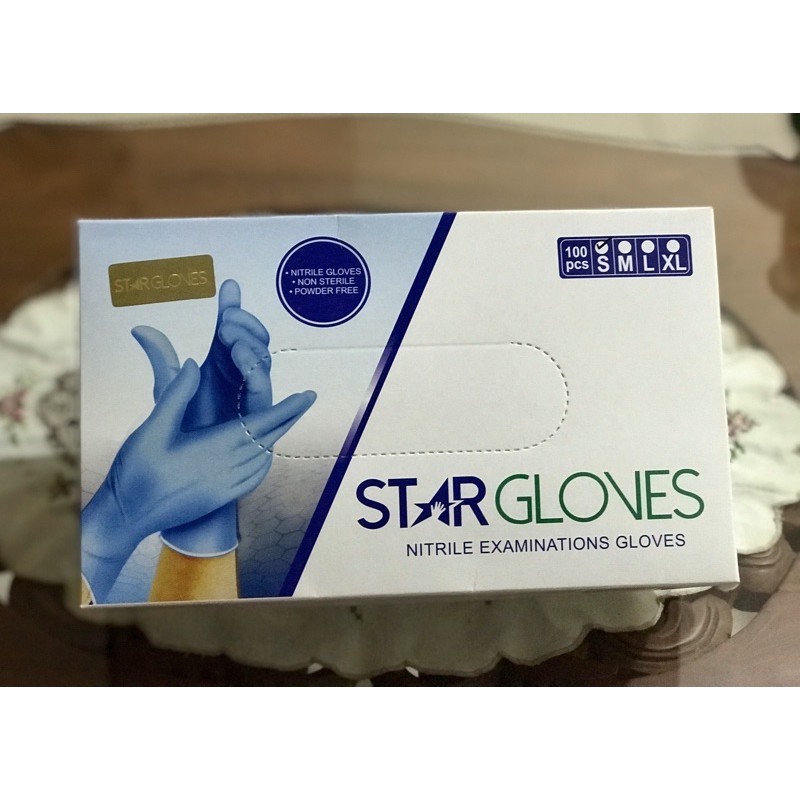 Star Glove Medis Nitrile Sarung Tangan Nitrile Warna 1 box isi 100