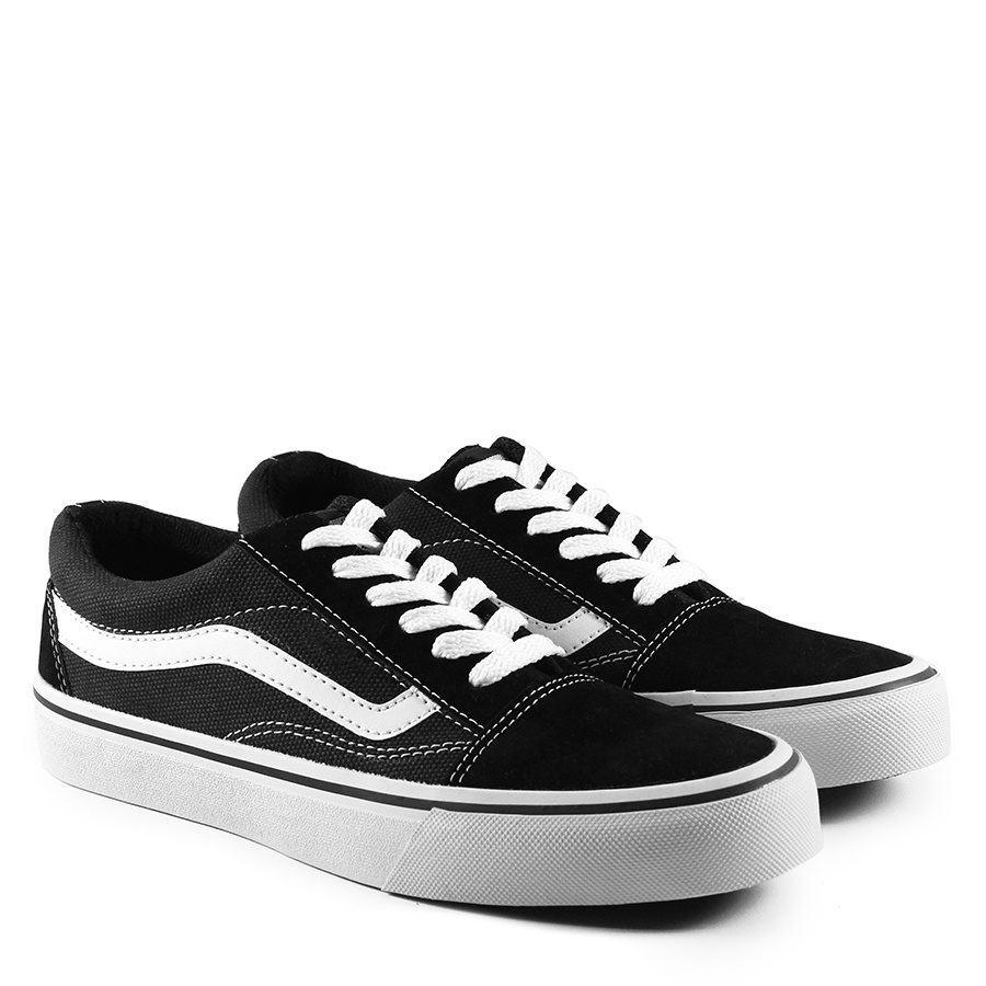 Sepatu Vans Authentic Mono Black White Premium Bnib Grade Original (KODE DT) Import Sepatu Pria Wanita Bisa Cod