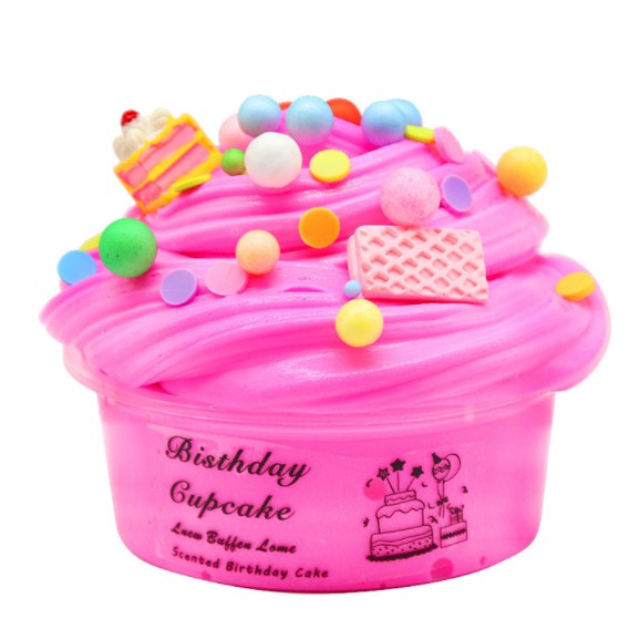 [ORGM] Mainan Slime 3 warna Slime Fluffy Cupcake