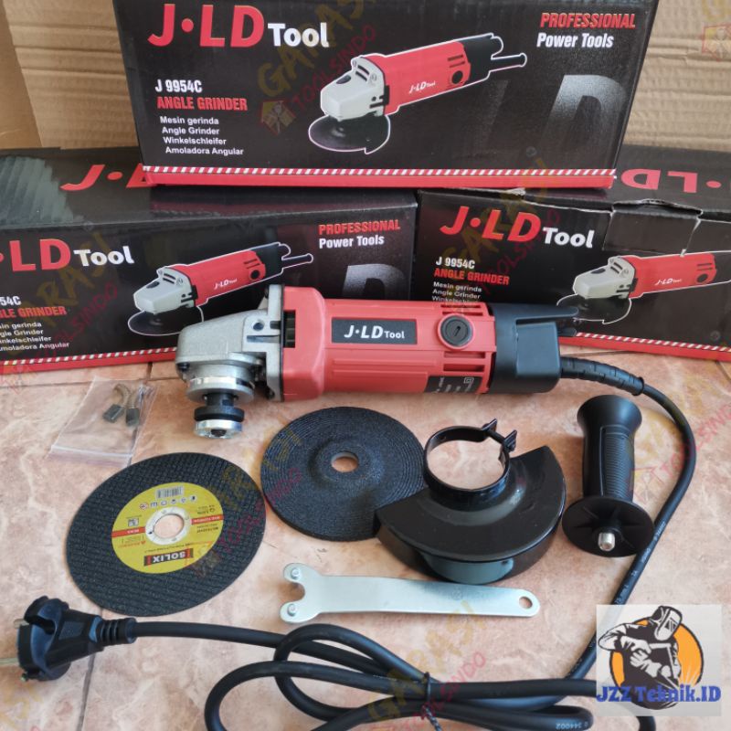Gerinda JLD TOOL J9954C Mesin Gurinda Tangan 4 Inch Angle Grinder Grinda Listrik Circle Serkel 4inch