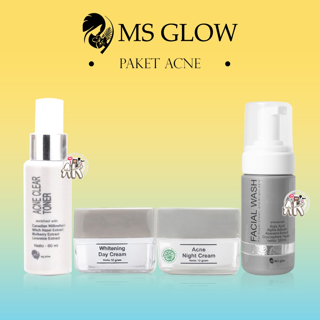 PAKET BPOM TERMURAH MS GLOW WHITENING / ACNE / ULTIMATE (FLEK)