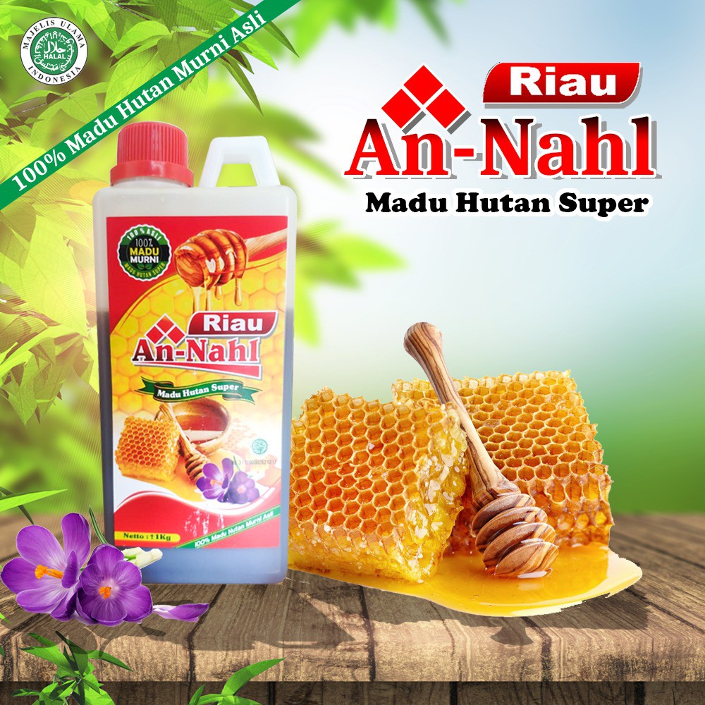 Madu Hutan An Nahl Riau Super 1kg Madu Murni Asli 100%