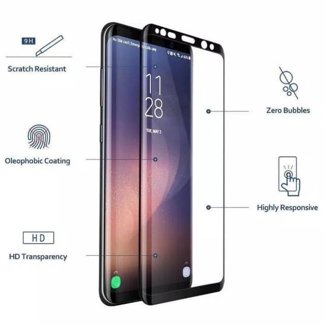 TEMPERED GLASS FULL LEM 5D 9D SAMSUNG A8 PLUS 2018 ANTI GORES KACA FULL LEM -COVER