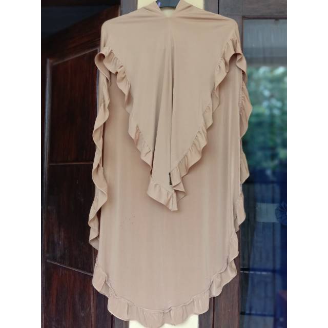 Preloved khimar zamzam warna khaki