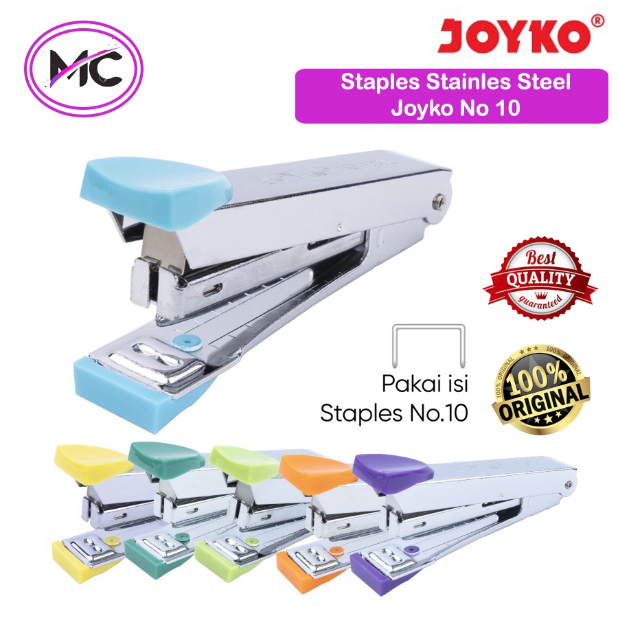 Staples Mini Kecil Joyko Stapler Stainless Steel Anti Karat Jepretan Kertas Dokumen Stepler Cekrekan Premium Praktis Murah Alat Tulis Kantor Sekolah