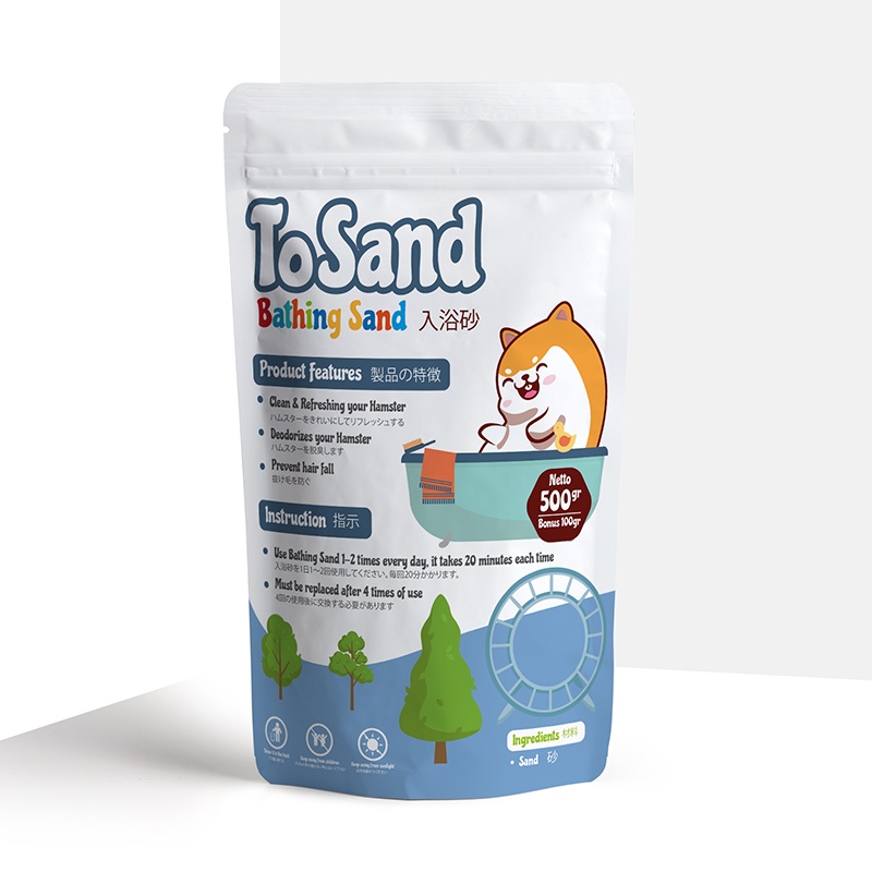 PASIR HAMSTER WANGI Tosand (500gr) free 100gr Pasir Mandi Hamster Hamster Bathing Sand