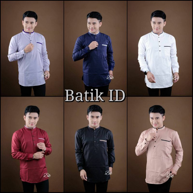 Baju Koko Kurta Dewasa Lengan panjang Material Catton Adem Serap Keringat