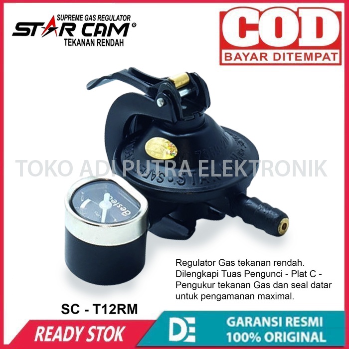 Regulator Starcam SC-T12RM Regulator Gas Plus Meter Tekanan Rendah SNI