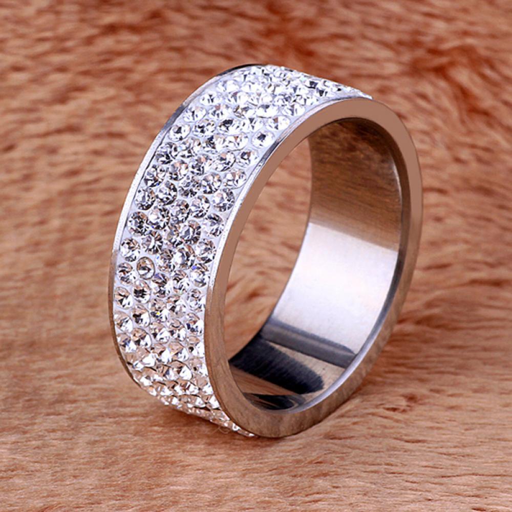 Top Band Cincin Fashion Hias Perhiasan Wanita/Pria Anti Karat