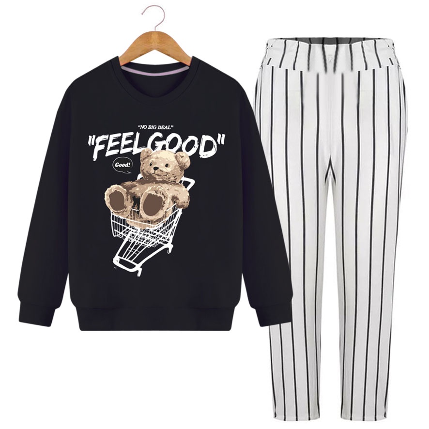 Bess - Setelan Sweater Remaja Murah / Stelan Remaja Wanita - BEAR FEEL GOOD