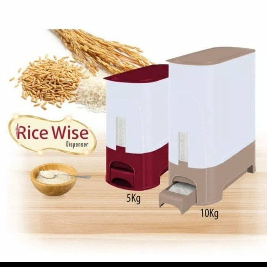 Rice Box Big ROVEGA/Tempat Penyimpananan Beras 10kg/5kg