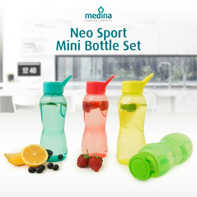 Murah Botol Minum ukuran 350 ml 1 set isi 4, Neo sport mini