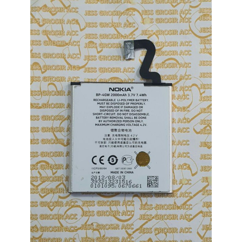 Baterai Battery Batre Original Cabutan NOKIA Lumia 920 Lumia 720 Android BP4GW , BP-4GW